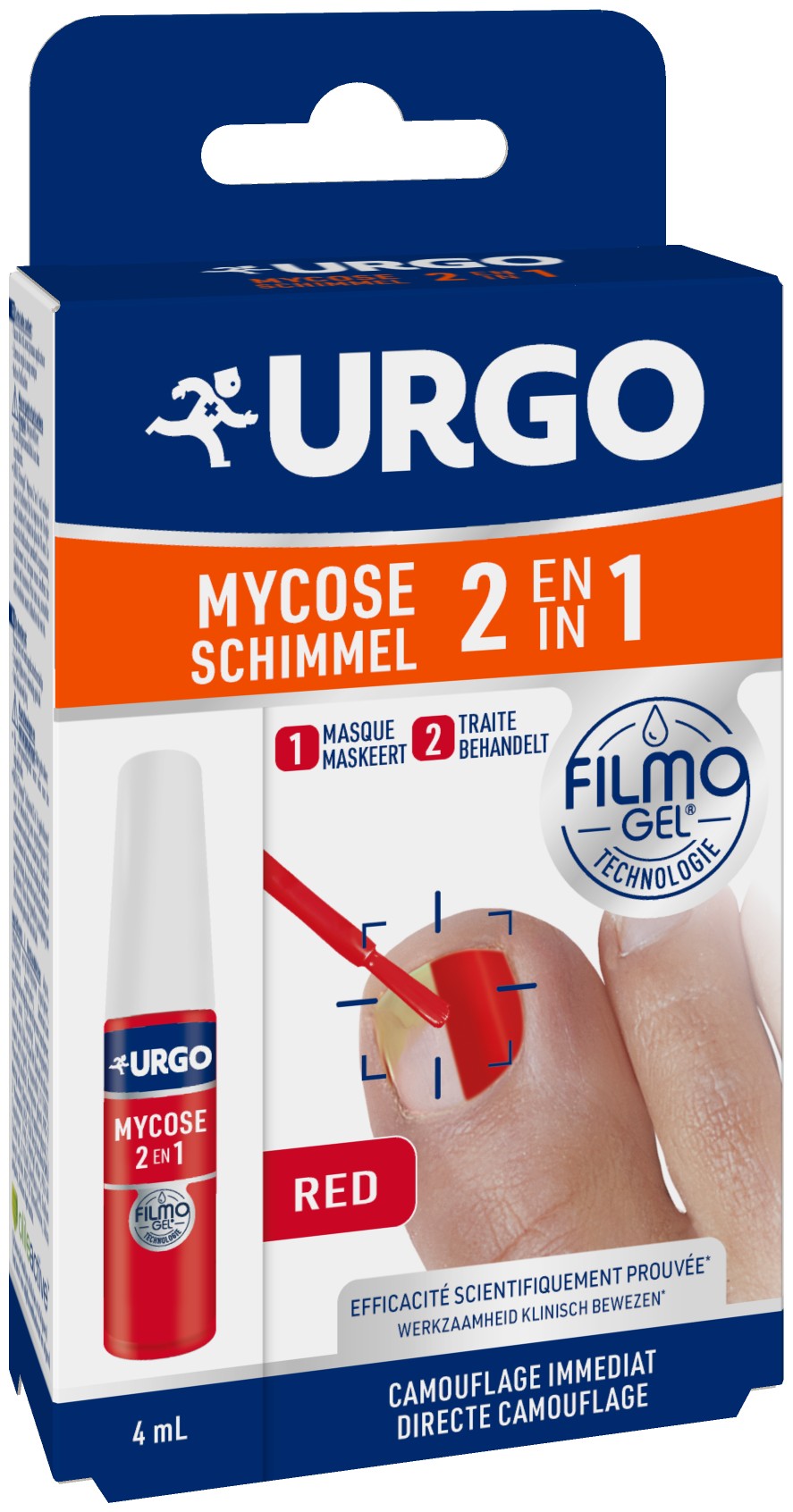URGO Filmogel® Mycose 2-en-1 TREAT & COLOUR RED